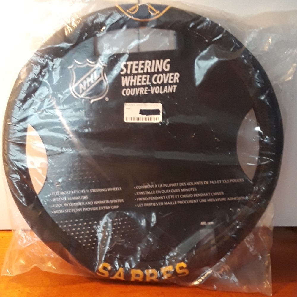 NHL Sabres steering wheel cover